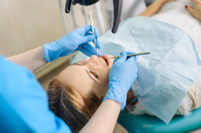 patient undergoing root canal therapy